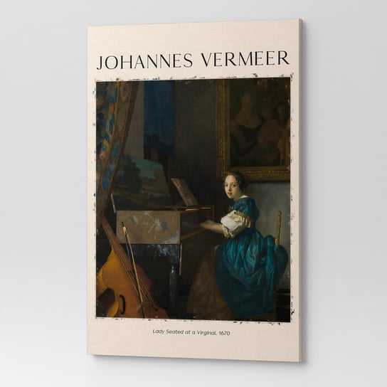Obraz Johannes Vermeer Dziewczyna Siedząca Przy Klawesynie Rep00080 30X40 Wave Print