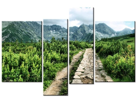 Obraz Kamienista droga, 4 elementy, 130x85 cm Oobrazy