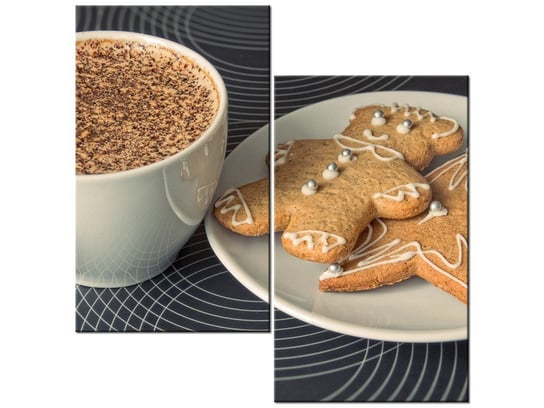 Obraz Kawa i ciasteczka - Anton Novojilov, 2 elementy, 60x60 cm Oobrazy