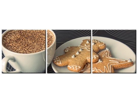 Obraz Kawa i ciasteczka - Anton Novojilov, 3 elementy, 150x50 cm Oobrazy