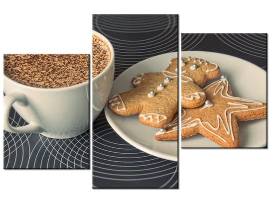 Obraz Kawa i ciasteczka - Anton Novojilov, 3 elementy, 90x60 cm Oobrazy