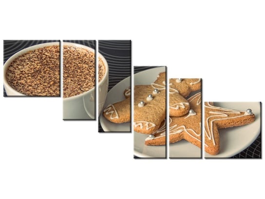 Obraz Kawa i ciasteczka - Anton Novojilov, 6 elementów, 220x100 cm Oobrazy