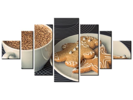 Obraz Kawa i ciasteczka - Anton Novojilov, 7 elementów, 200x100 cm Oobrazy