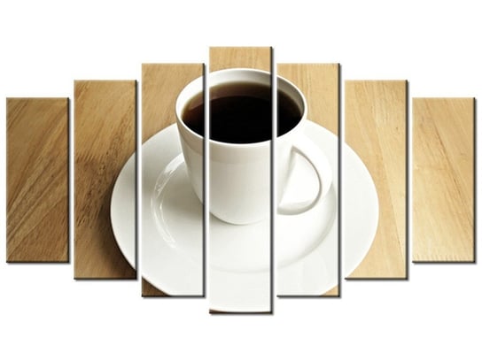 Obraz Kawa w filiżance - Epsos, 7 elementów, 140x80 cm Oobrazy