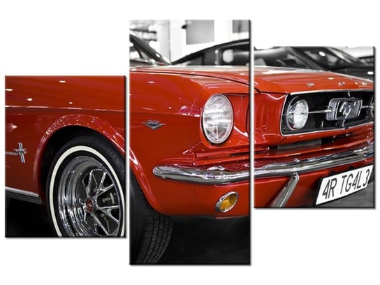 Obraz Klasyczny Mustang, 3 elementy, 90x60 cm Oobrazy