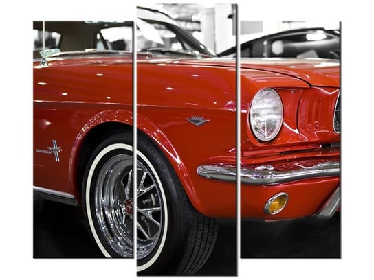 Obraz Klasyczny Mustang, 3 elementy, 90x80 cm Oobrazy