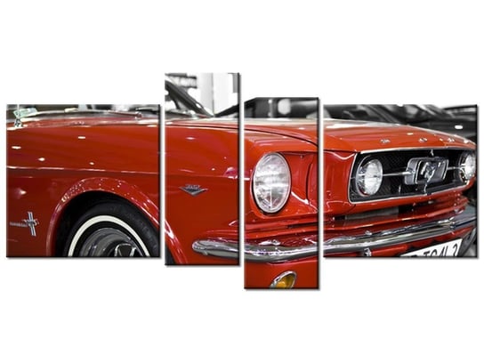 Obraz Klasyczny Mustang, 4 elementy, 120x55 cm Oobrazy