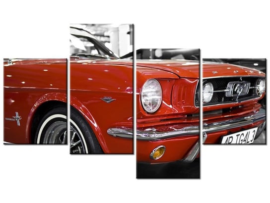 Obraz Klasyczny Mustang, 4 elementy, 120x70 cm Oobrazy