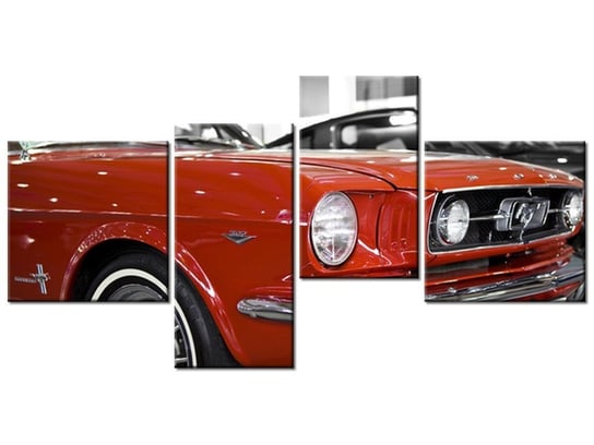 Obraz Klasyczny Mustang, 4 elementy, 140x70 cm Oobrazy