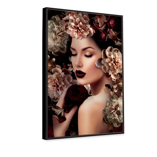 Obraz kobieta i kwiaty 69x99 cm duży obraz do salonu Knor