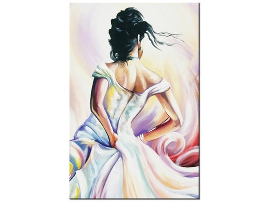 Obraz Kobieta w wirze kolorów, 20x30 cm Oobrazy