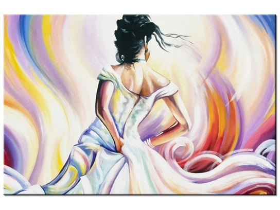 Obraz Kobieta w wirze kolorów, 30x20 cm Oobrazy