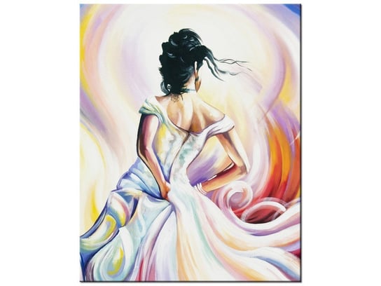 Obraz Kobieta w wirze kolorów, 60x75 cm Oobrazy