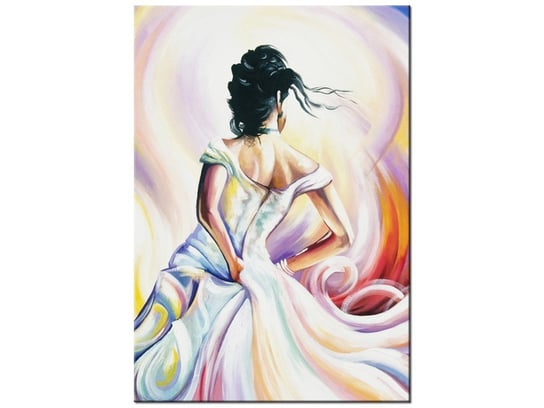 Obraz Kobieta w wirze kolorów, 70x100 cm Oobrazy