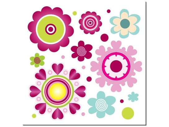 Obraz Kolorowe kwiaty, 30x30 cm Oobrazy