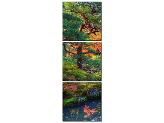 Obraz Kolorowy ogród, 3 elementy, 30x90 cm Oobrazy