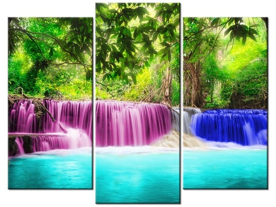 Obraz Kolorowy wodospad, 3 elementy, 90x70 cm Oobrazy