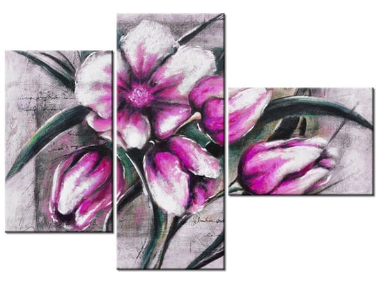Obraz Kompozycja z tulipanów, 3 elementy, 100x70 cm Oobrazy