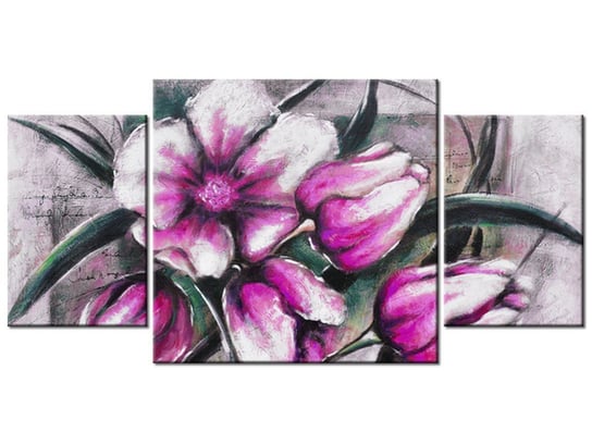 Obraz Kompozycja z tulipanów, 3 elementy, 80x40 cm Oobrazy