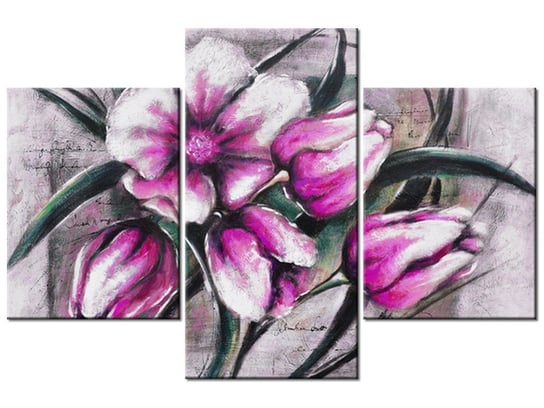 Obraz Kompozycja z tulipanów, 3 elementy, 90x60 cm Oobrazy