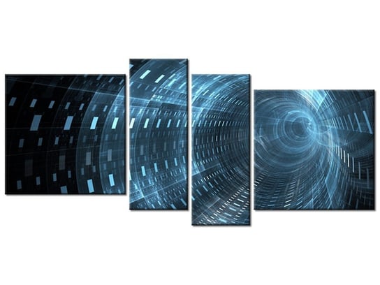 Obraz Kosmiczny tunel 3D, 4 elementy, 120x55 cm Oobrazy