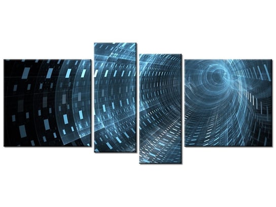 Obraz Kosmiczny tunel 3D, 4 elementy, 120x55 cm Oobrazy