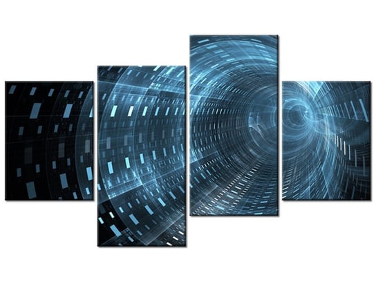 Obraz Kosmiczny tunel 3D, 4 elementy, 120x70 cm Oobrazy