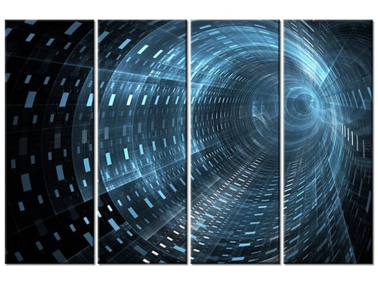 Obraz Kosmiczny tunel 3D, 4 elementy, 120x80 cm Oobrazy