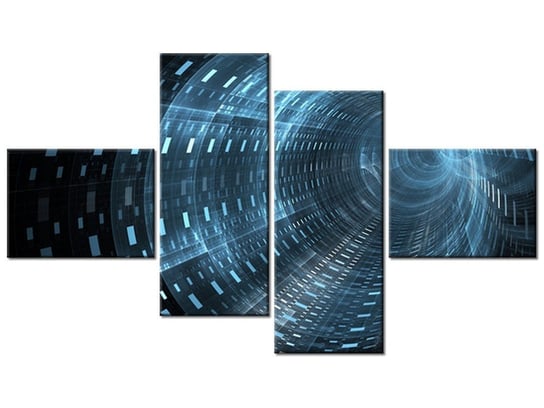 Obraz Kosmiczny tunel 3D, 4 elementy, 140x80 cm Oobrazy