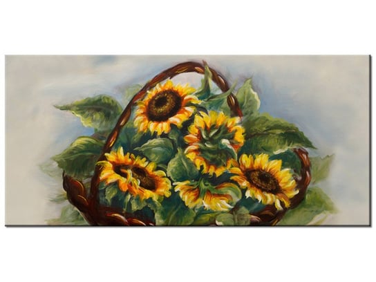 Obraz Koszyk słoneczników, 115x55 cm Oobrazy