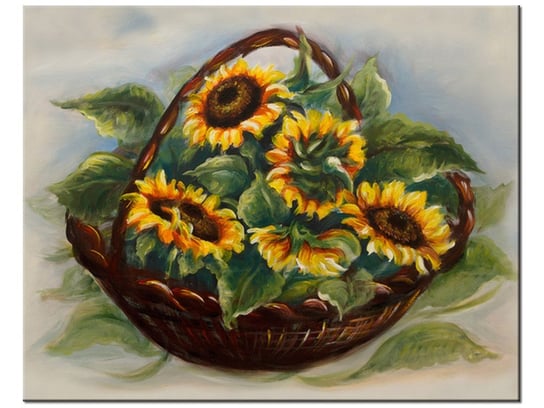Obraz Koszyk słoneczników, 50x40 cm Oobrazy