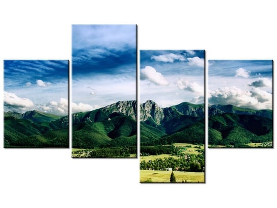 Obraz Krajobraz tatrzański, 4 elementy, 120x70 cm Oobrazy