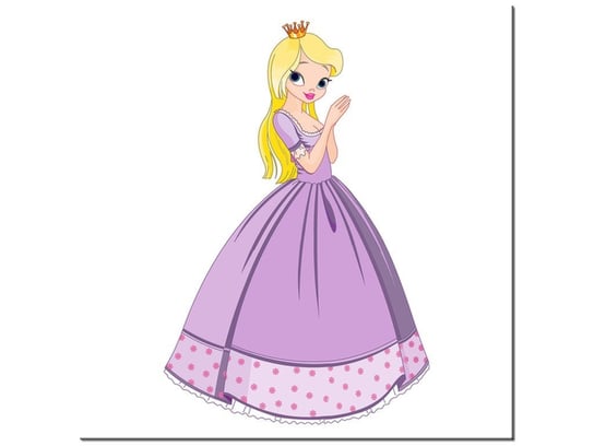 Obraz Księżniczka w fioletowej sukience, 30x30 cm Oobrazy