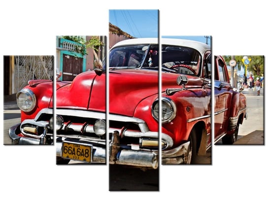 Obraz Kubański samochód, 5 elementów, 100x70 cm Oobrazy
