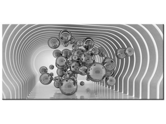 Obraz, Kule w futurystycznym pokoju 3D, 115x55 cm Oobrazy