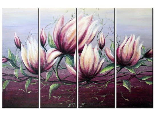 Obraz Kwiat magnolii, 4 elementy, 120x80 cm Oobrazy