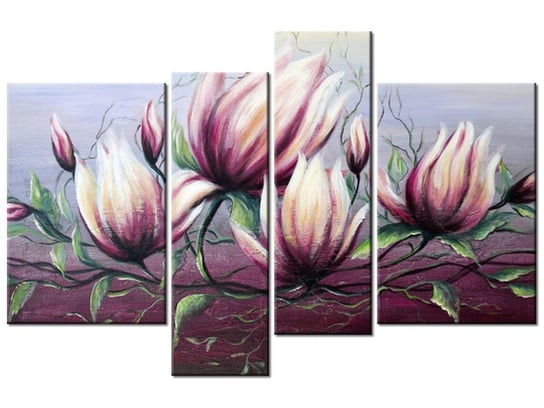 Obraz Kwiat magnolii, 4 elementy, 130x85 cm Oobrazy