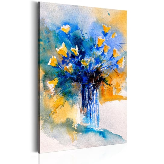 Obraz - Kwiatowy artyzm Niebieski 40x60 ARTGEIST