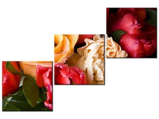 Obraz Kwiaty, 3 elementy, 120x80 cm Oobrazy
