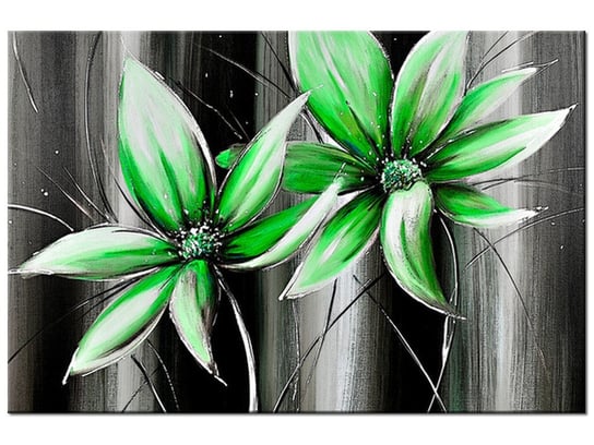 Obraz Kwiaty na zielono, 30x20 cm Oobrazy