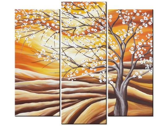 Obraz Kwitnące drzewo, 3 elementy, 90x80 cm Oobrazy