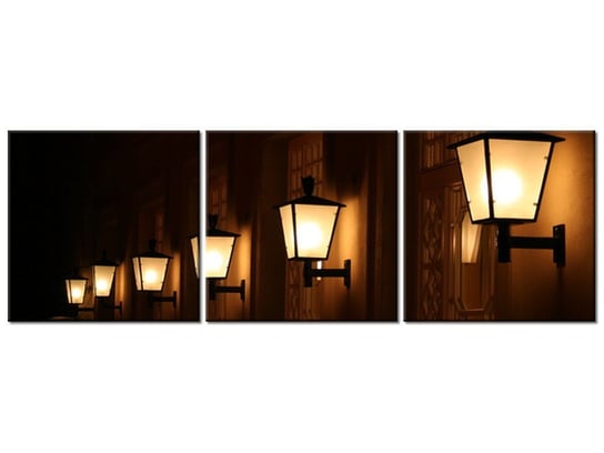 Obraz, Lampy ścienne, 3 elementy, 150x50 cm Oobrazy
