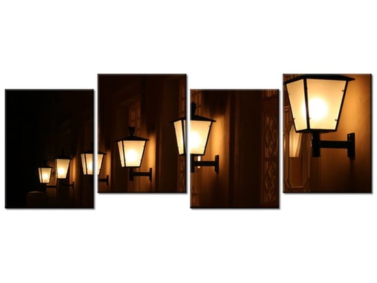 Obraz Lampy ścienne, 4 elementy, 120x45 cm Oobrazy