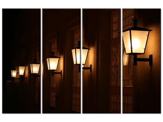 Obraz Lampy ścienne, 4 elementy, 120x80 cm Oobrazy