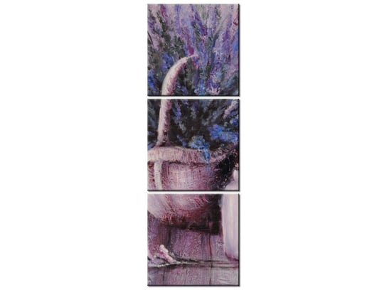 Obraz Lawendowa martwa natura, 3 elementy, 30x90 cm Oobrazy