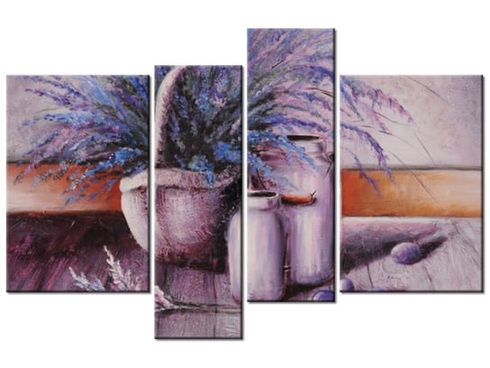 Obraz Lawendowa martwa natura, 4 elementy, 130x85 cm Oobrazy