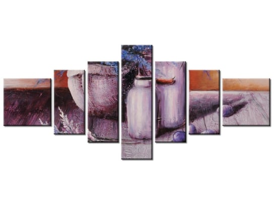 Obraz Lawendowa martwa natura, 7 elementów, 160x70 cm Oobrazy