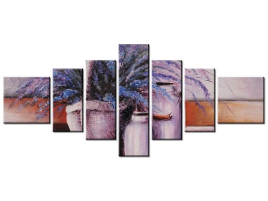 Obraz Lawendowa martwa natura, 7 elementów, 160x70 cm Oobrazy