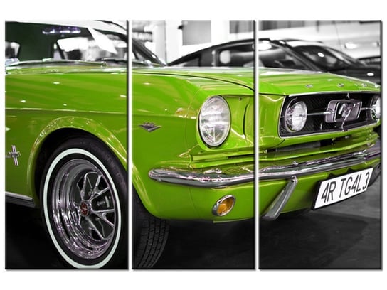 Obraz Limonkowy Mustang, 3 elementy, 90x60 cm Oobrazy