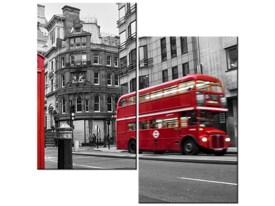 Obraz Londyn Budka Telefon UK, 2 elementy, 60x60 cm Oobrazy